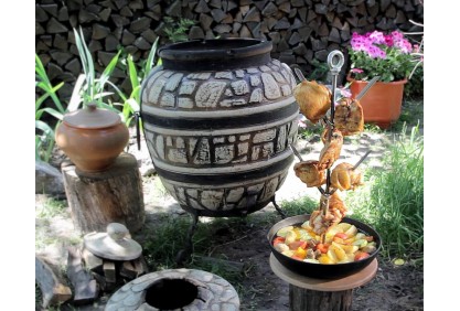 курица с картошкой в тандыре